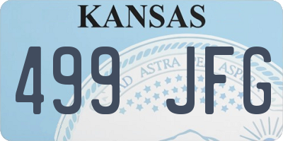 KS license plate 499JFG