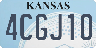 KS license plate 4CGJ10