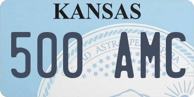 KS license plate 500AMC