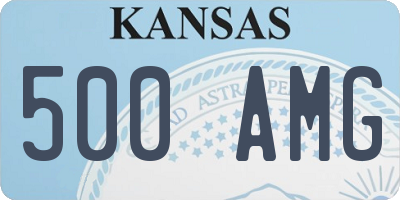 KS license plate 500AMG