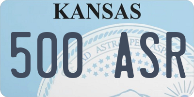 KS license plate 500ASR