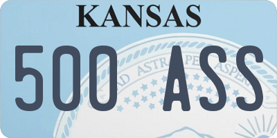 KS license plate 500ASS