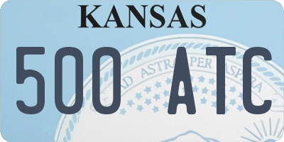 KS license plate 500ATC