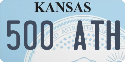 KS license plate 500ATH