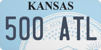 KS license plate 500ATL