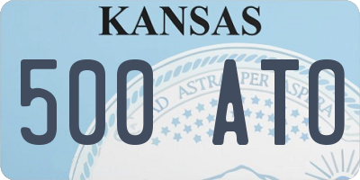 KS license plate 500ATO