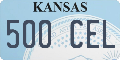 KS license plate 500CEL