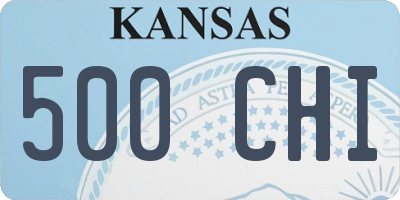 KS license plate 500CHI