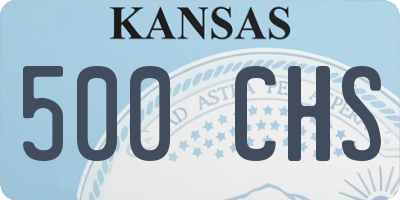 KS license plate 500CHS