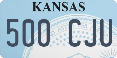 KS license plate 500CJU