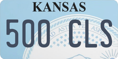 KS license plate 500CLS