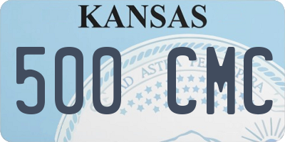 KS license plate 500CMC