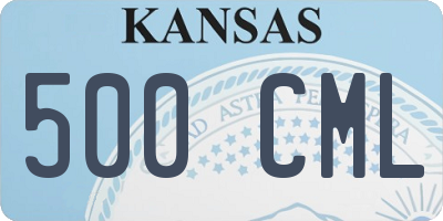 KS license plate 500CML