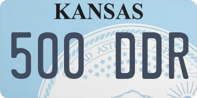 KS license plate 500DDR