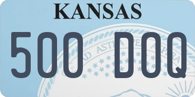KS license plate 500DOQ