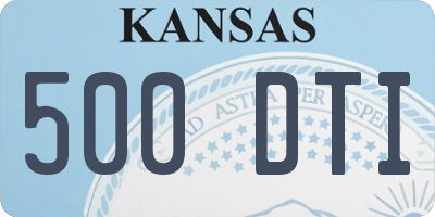 KS license plate 500DTI
