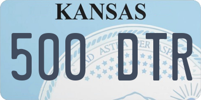KS license plate 500DTR