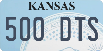 KS license plate 500DTS