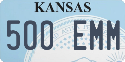 KS license plate 500EMM