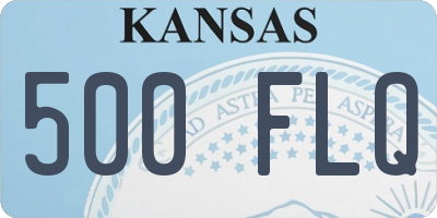 KS license plate 500FLQ