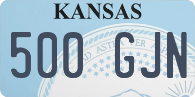 KS license plate 500GJN