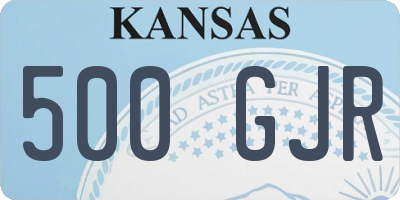 KS license plate 500GJR