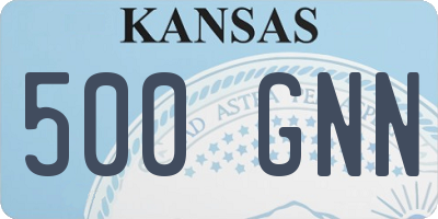 KS license plate 500GNN