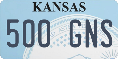 KS license plate 500GNS