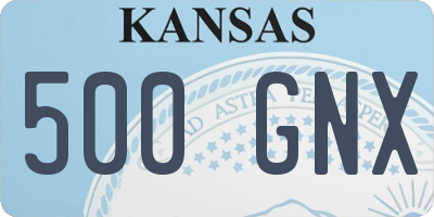KS license plate 500GNX