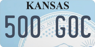 KS license plate 500GOC