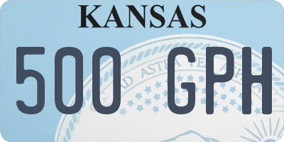 KS license plate 500GPH