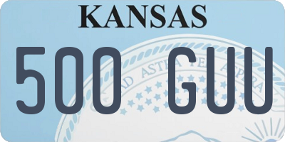 KS license plate 500GUU