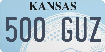 KS license plate 500GUZ