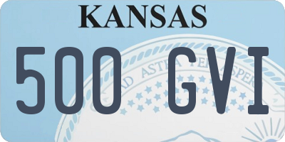 KS license plate 500GVI