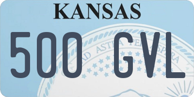KS license plate 500GVL