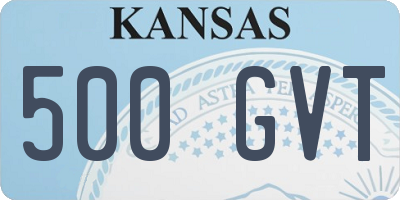 KS license plate 500GVT
