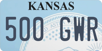 KS license plate 500GWR