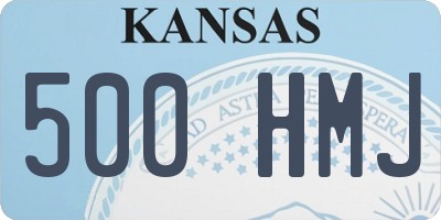 KS license plate 500HMJ