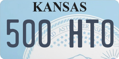 KS license plate 500HTO