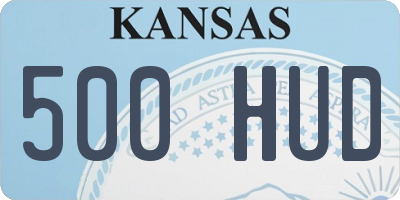KS license plate 500HUD
