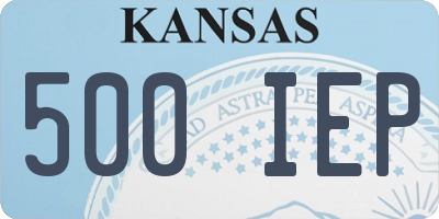 KS license plate 500IEP
