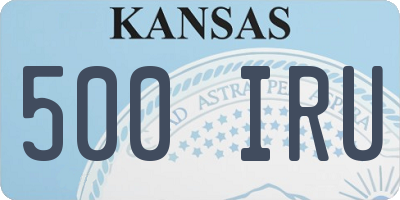 KS license plate 500IRU