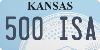 KS license plate 500ISA