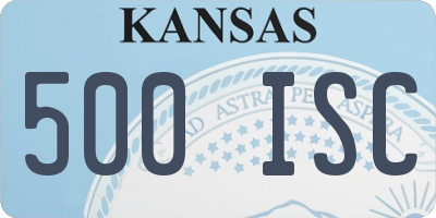 KS license plate 500ISC