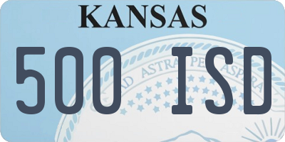 KS license plate 500ISD