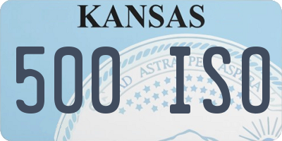 KS license plate 500ISO