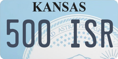 KS license plate 500ISR