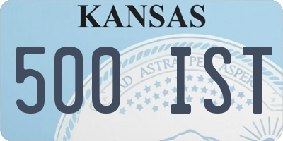 KS license plate 500IST