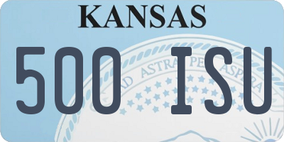 KS license plate 500ISU