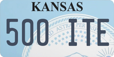 KS license plate 500ITE